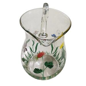 Royal Danube Hand Painted Large Pitcher 72 ounces and 8 inches tall. Multi Color